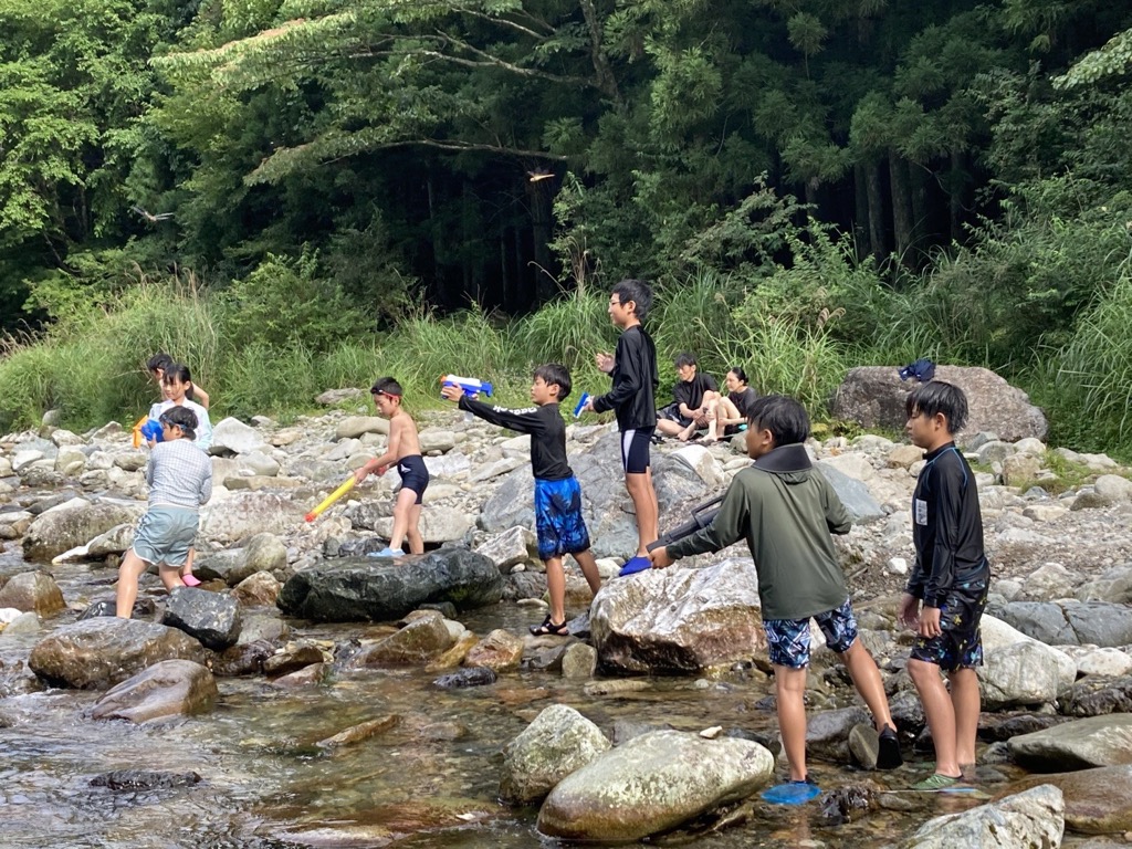 天川村 川遊び